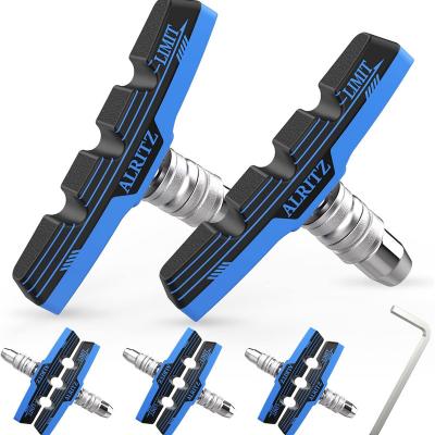 Professinal Bike Brake Pads, Alritz 6PCS Professional V-Brake Pads Set for Universal Road Mountain Bicycle Front and Back Wheel, No Noise