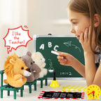 Alritz Pretend Play Teacher Set, School Stuff, Role Play Preschool Learning Activities Classroom Set for Girl Boys Include Dolls, Toy Laptop, Black Board, Birthday Gift Ages 5 6 7 8 9 10+ Years Old