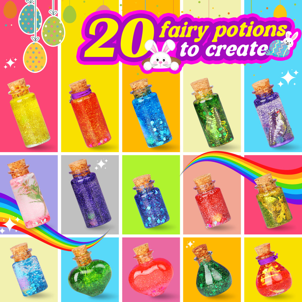 Alritz Fairy Potions Kit – 20 Bottles DIY Magic Mixing Toy, Creative Gift for Kids Ages 6-12, Perfect for Birthday, Christmas & Family Fun
