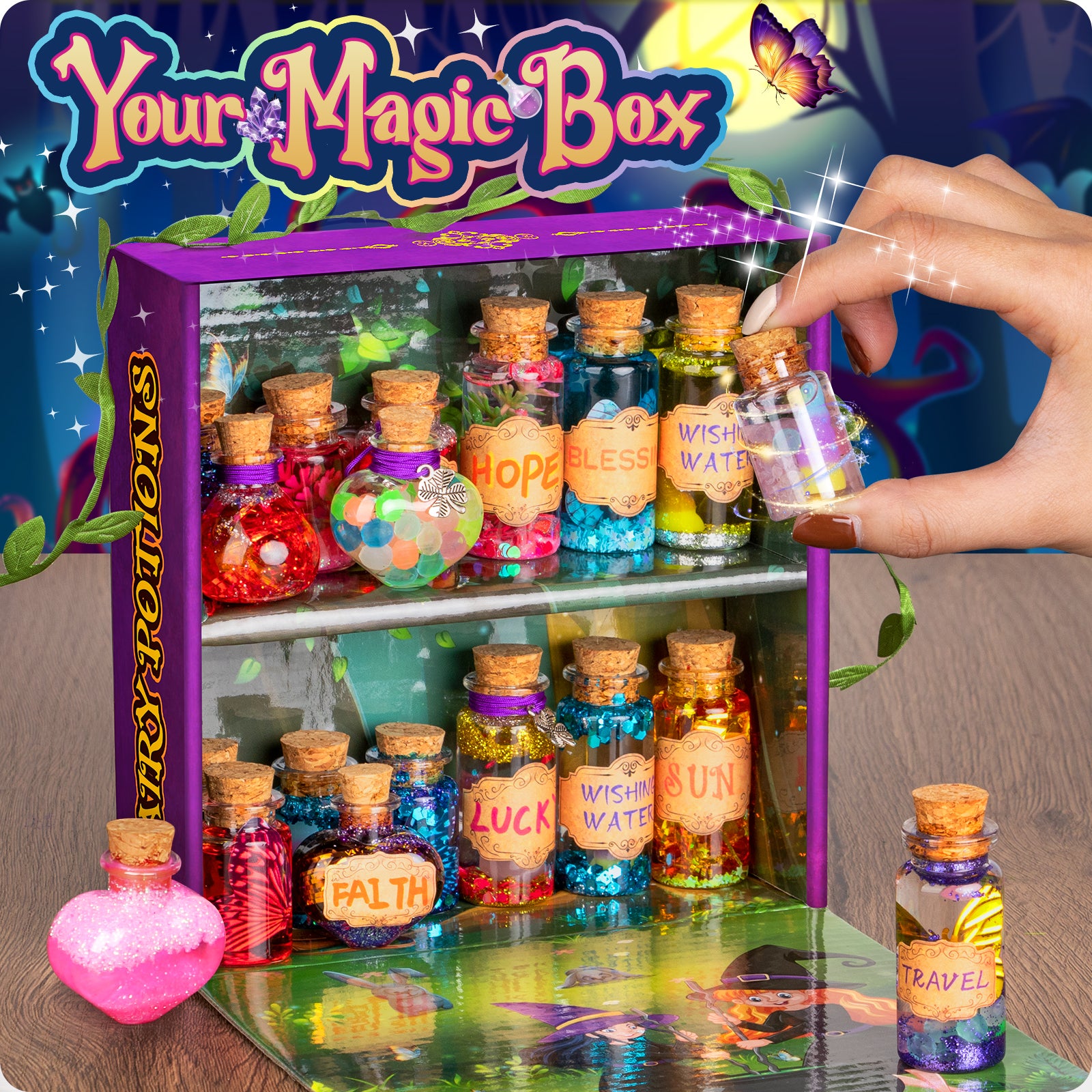 Alritz Fairy Potions Kit – 20 Bottles DIY Magic Mixing Toy, Creative Gift for Kids Ages 6-12, Perfect for Birthday, Christmas & Family Fun