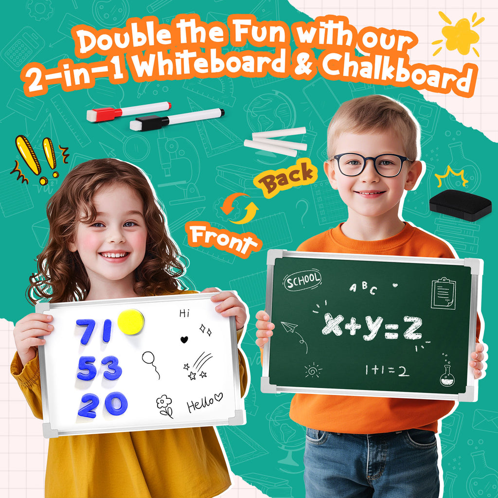 Alritz Pretend Play Teacher Set, School Stuff, Role Play Preschool Learning Activities Classroom Set for Girl Boys Include Dolls, Toy Laptop, Black Board, Birthday Gift Ages 5 6 7 8 9 10+ Years Old