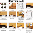 Alritz 17mm Leather Snap Fasteners Kit, 72 Set Metal Button Snaps Press Studs with 4 Setter Tools, 6 Colors Leather Snaps for Clothes, Jackets, Jeans Wears, Bracelets, Bags