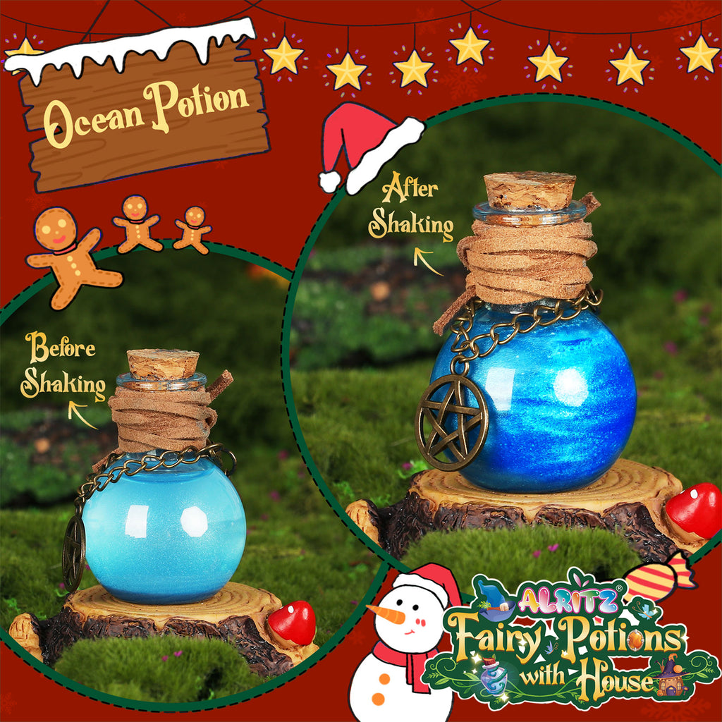 Alritz Potion Kits for Kids, Magic Fairy Potions Mixie with House, 20+ Bottles, Creative Craftes Toys for Halloween Christmas Birthday Party, Gift for Girls and Boys 6 7 8 9 10+ Years Old