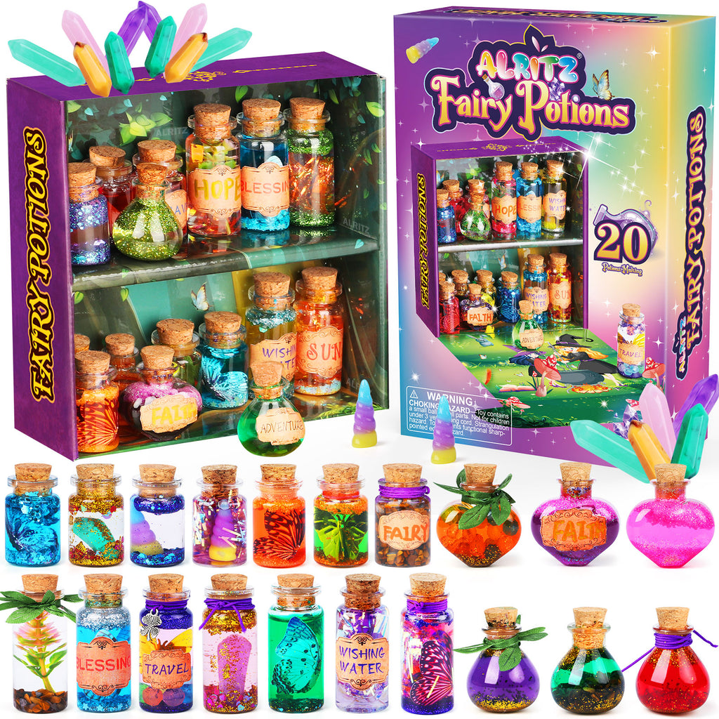 Alritz Fairy Potions Kit – 20 Bottles DIY Magic Mixing Toy, Creative Gift for Kids Ages 6-12, Perfect for Birthday, Christmas & Family Fun