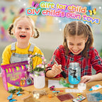 Alritz Fairy Lantern Craft Kit, Christmas Gifts for Kids Girls, Remote Control Mason Jar Night Light, DIY Garden Decorations Art Project Ornaments, Creative Activities Birthday Ages 4 5 6 7 8 9 10 11+