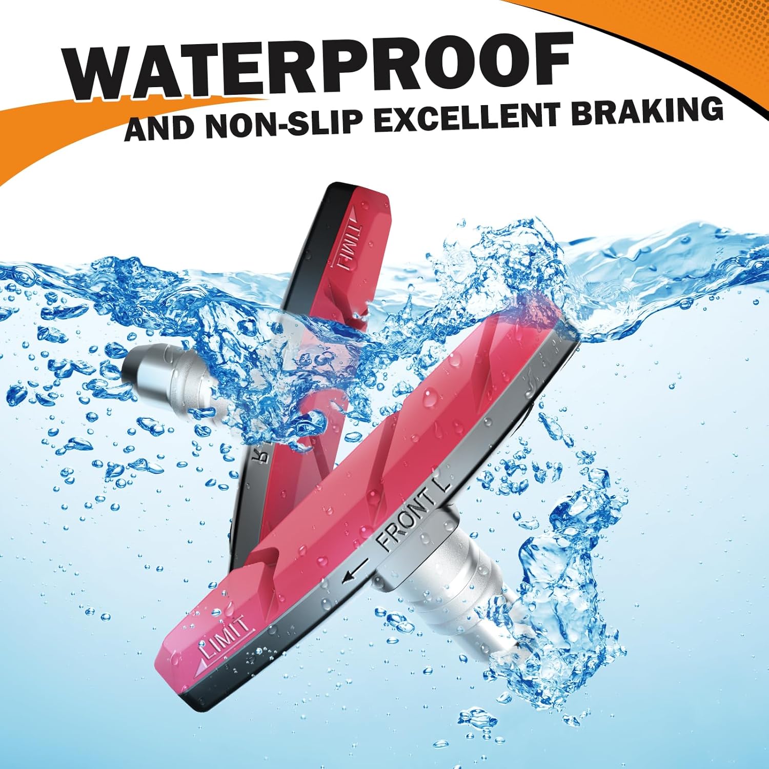 Bike Brake Pads Set, Alritz 3 Pairs Road Mountain Bicycle V-Brake Blocks Shoes with Hex Nut and Shims, No Noise No Skid, 70mm, for Front and Back Wheel