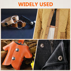 Alritz 15mm Leather Snap Fasteners Kit, 72 Set Metal Button Snaps Press Studs with 4 Setter Tools, 6 Colors Leather Snaps for Clothes, Jackets, Jeans Wears, Bracelets, Bags