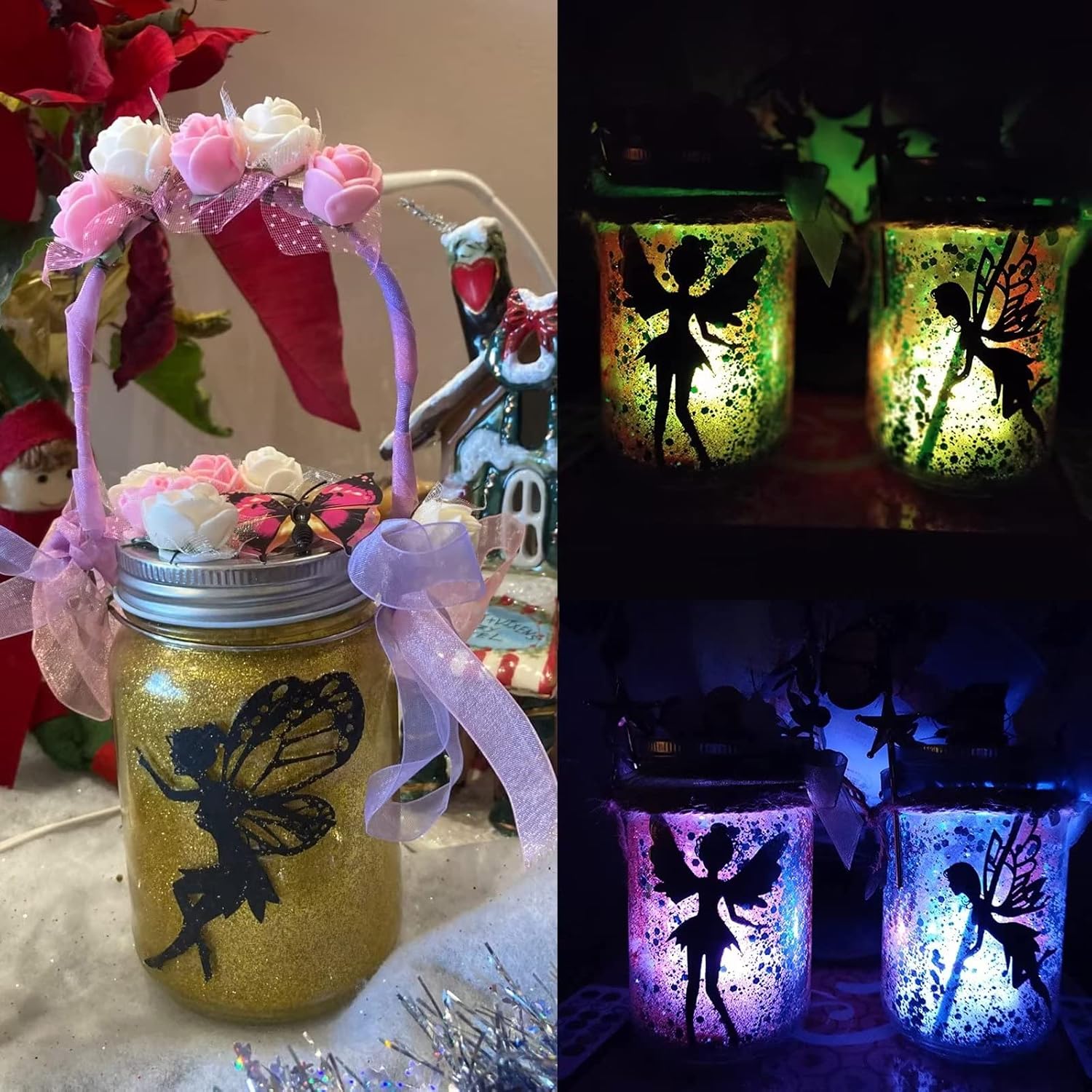 Alritz Fairy Lantern Craft Kit, Christmas Gifts for Kids Girls, Remote Control Mason Jar Night Light, DIY Garden Decorations Art Project Ornaments, Creative Activities Birthday Ages 4 5 6 7 8 9 10 11+